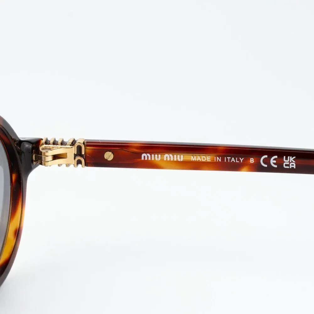 Miu Miu REGARD Men Sunglasses Havana Mahogany Grey MU04ZS 21C40O NEW AUTHENTIC